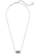 Necklace Elisa Rhodium Platinum Drusy