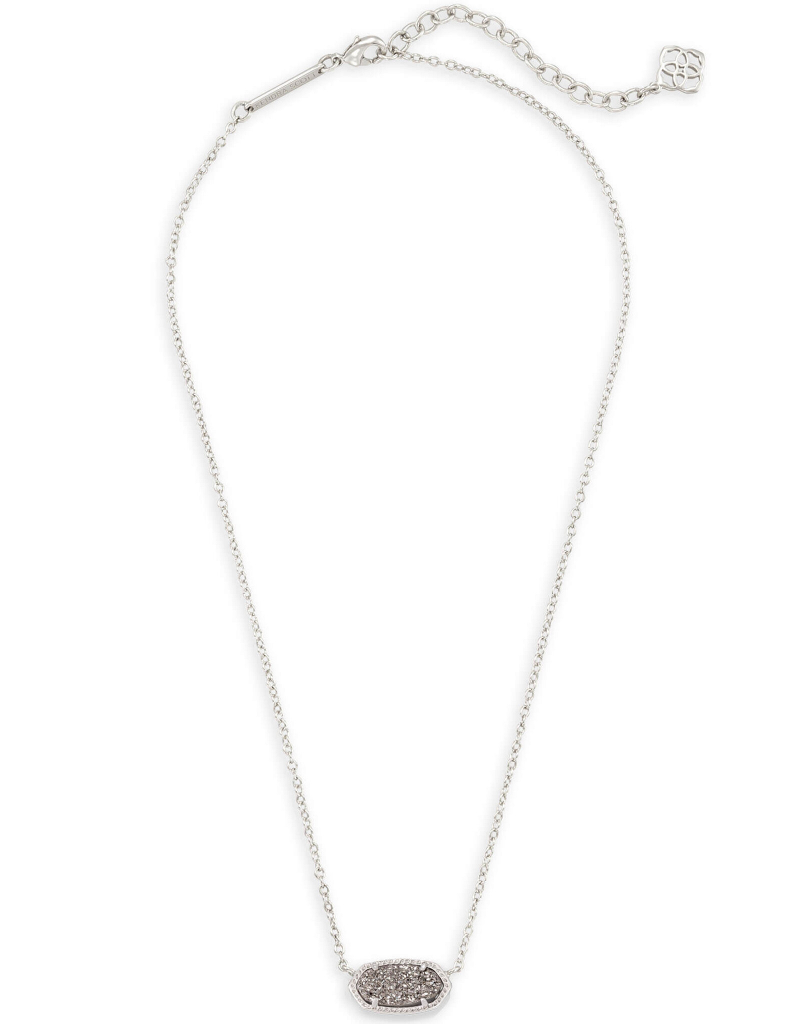 Necklace Elisa Rhodium Platinum Drusy