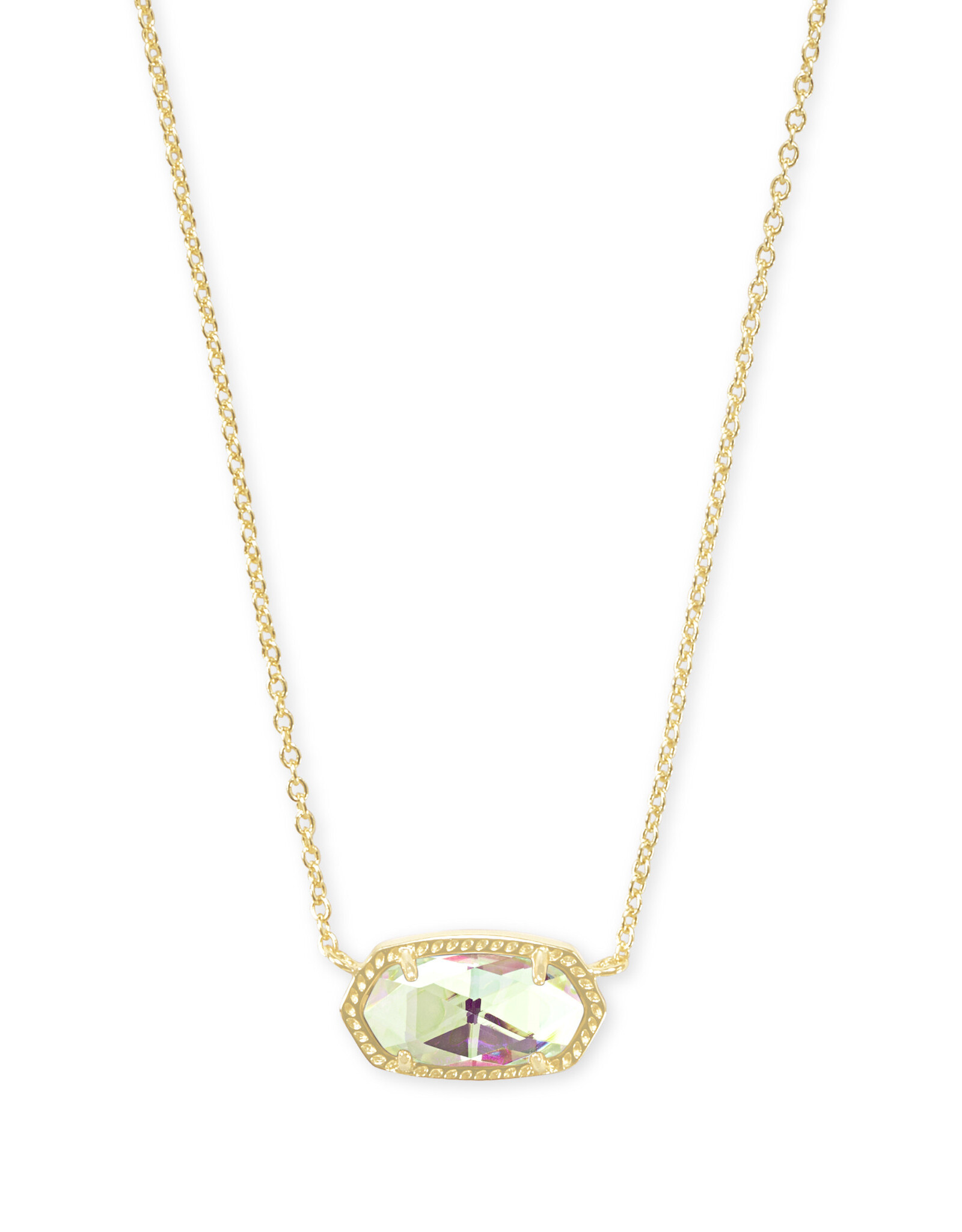 Necklace Elisa Gold Dichroic Glass