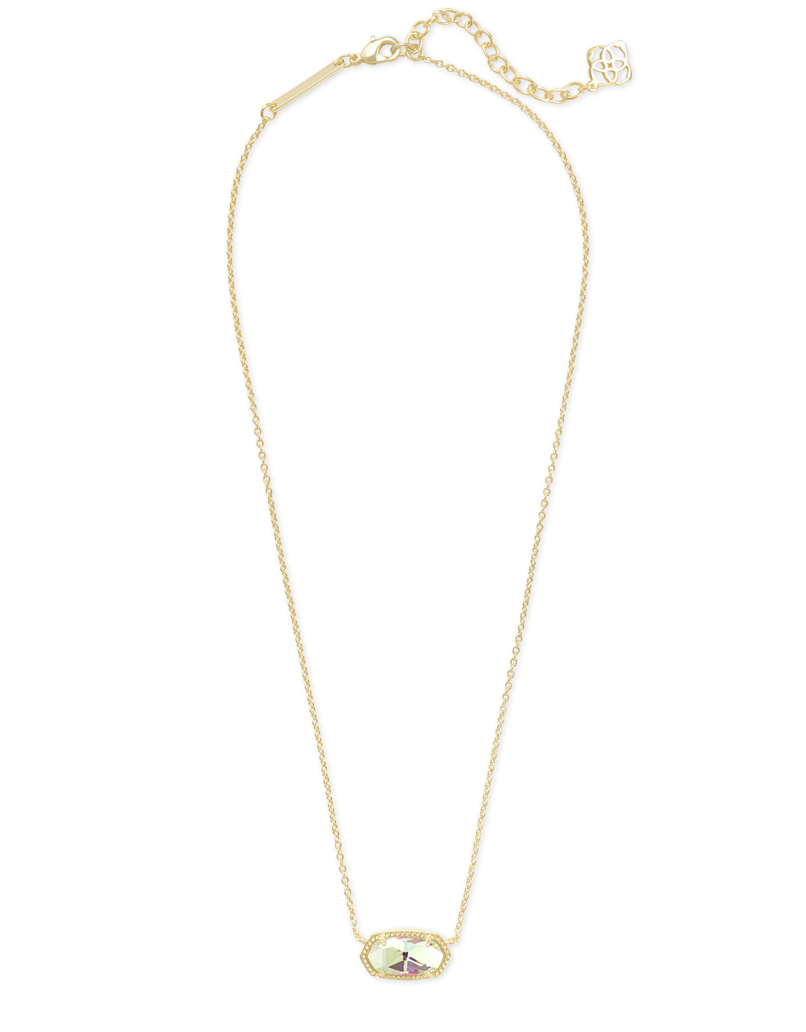 Necklace Elisa Gold Dichroic Glass