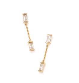 Juliette Drop Earring Gold White Crystal Juliette Drop Earring Gold White Crystal