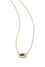 Necklace Grayson Short Pendant Gold Dichroic Glass