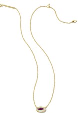 Necklace Grayson Short Pendant Gold Dichroic Glass