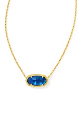 Necklace Elisa Gold Navy Abalone