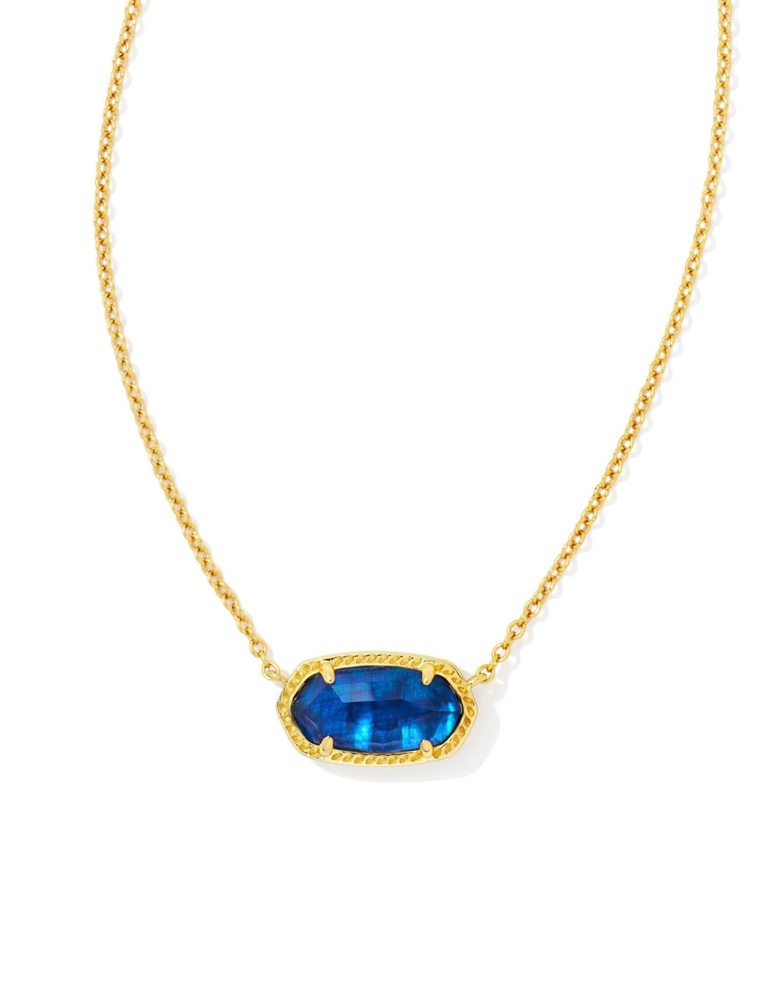 Necklace Elisa Gold Navy Abalone