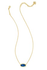 Necklace Elisa Gold Navy Abalone
