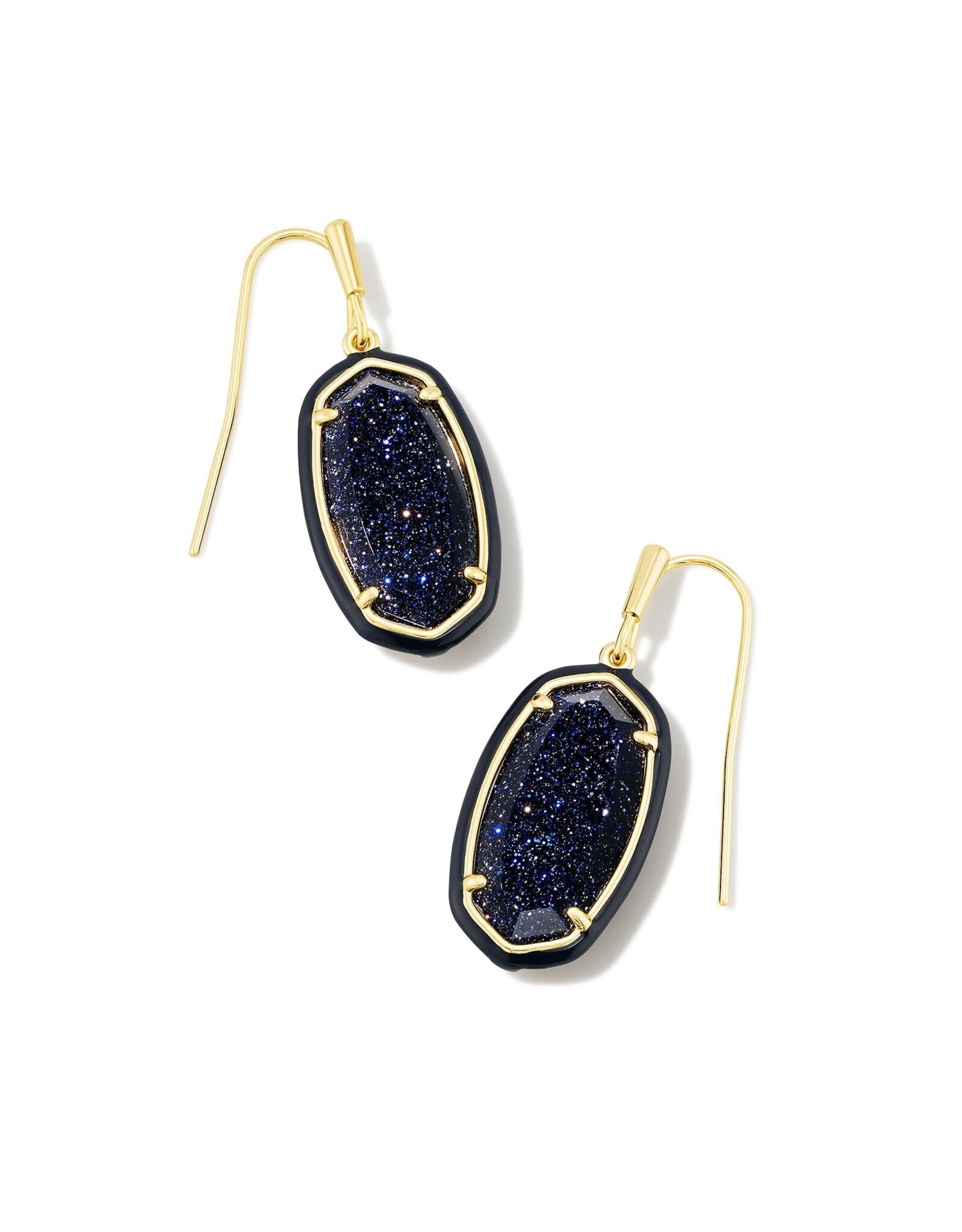 Dani Gold Enamel Frames Drop Earrings