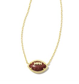 Football Gold Short Pendant Necklace