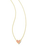 Framed Ari Heart Gold Short Pendant Necklace