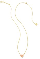 Framed Ari Heart Gold Short Pendant Necklace