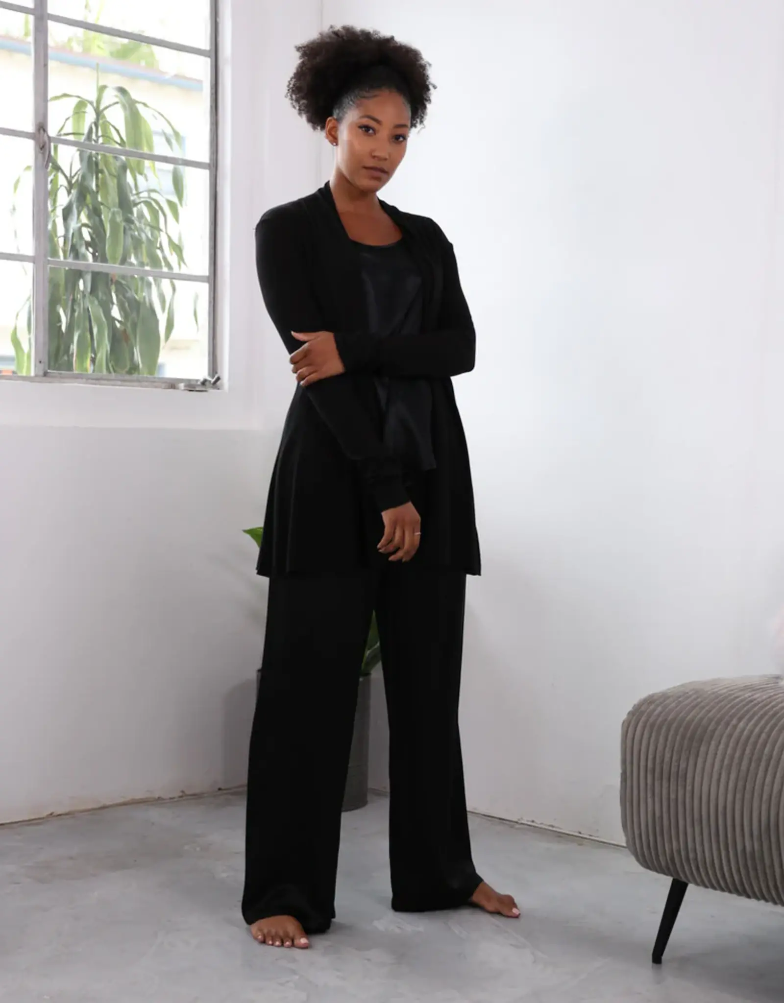 Amelia Rib Jacket Black