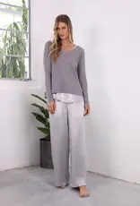 Frankie Ribbed Long Sleeve Dark Silver