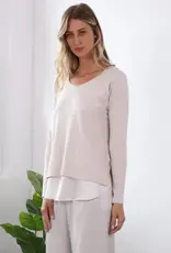 Frankie Ribbed Long Sleeve Egg Nog