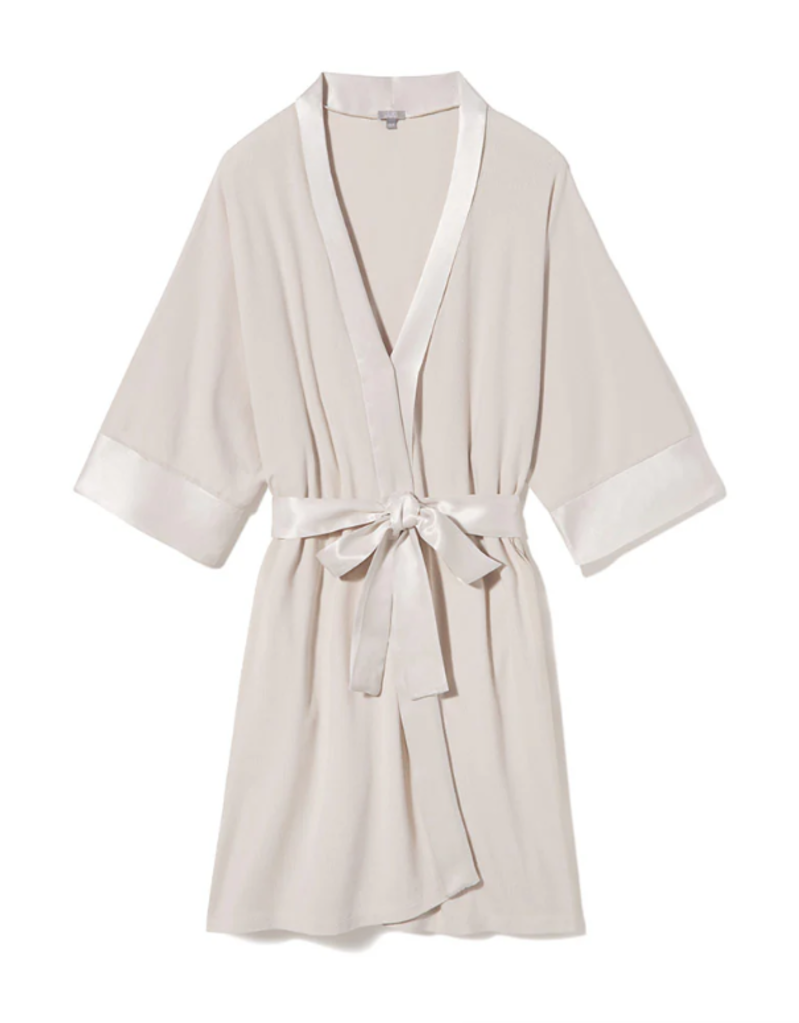 Shala Rib Knit Camono Robe Egg Nog