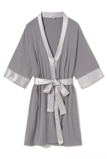 Shala Rib Knit Camono Robe Dark Silver