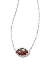 Football Silver Short Pendant Necklace