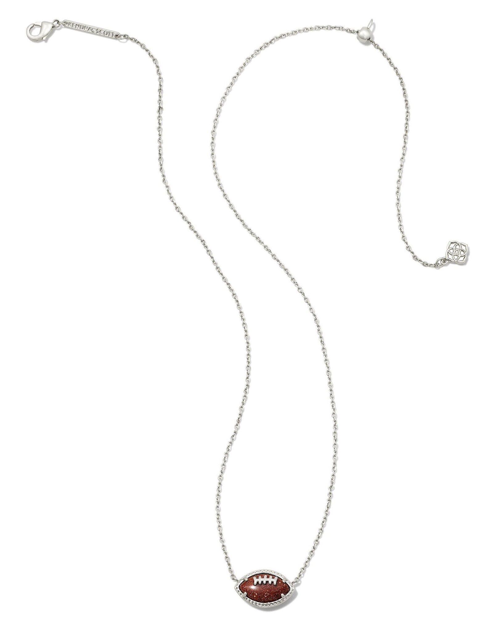 Football Silver Short Pendant Necklace