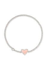 Ari Heart Silver Stretch Bracelet