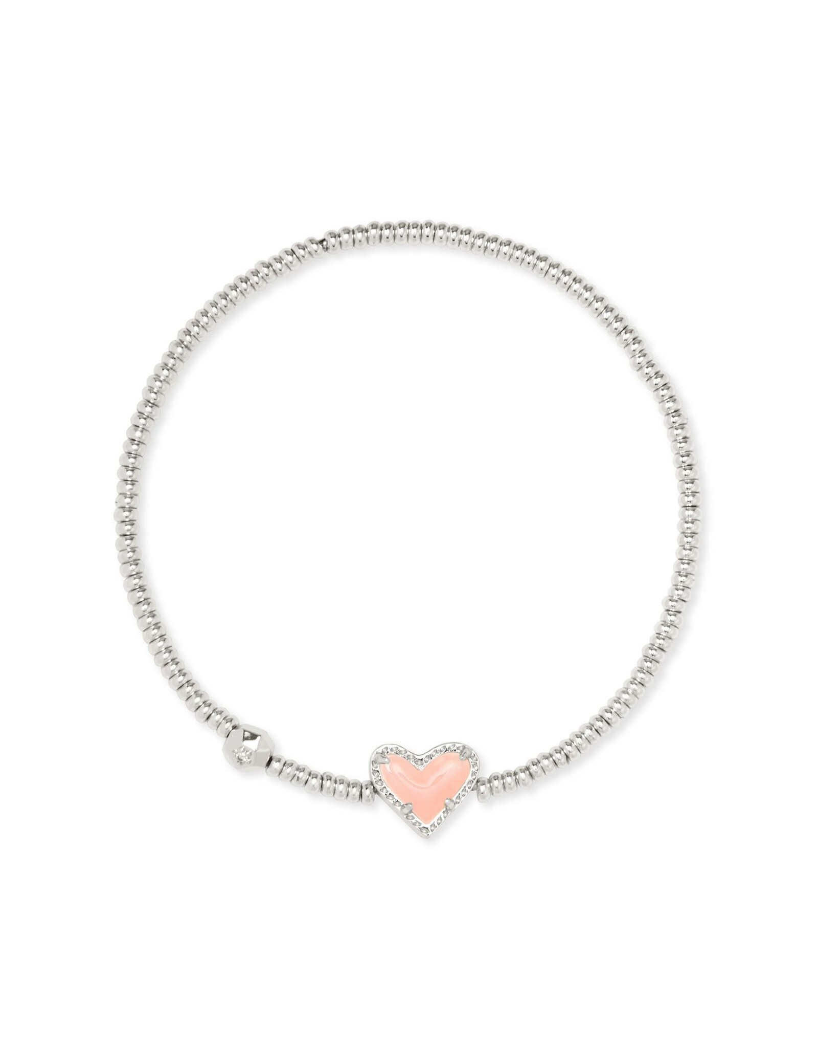 Ari Heart Silver Stretch Bracelet