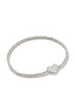 Ari Silver Pavé Heart Stretch Bracelet