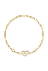 Ari Heart Gold Stretch Bracelet