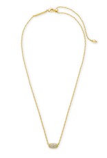 Necklace Grayson Crys Pendant Gold Metal White CZ