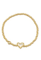 Ari Heart Gold Stretch Bracelet