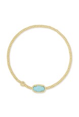 Bracelet Grayson Stretch Gold Light Blue Magnesite