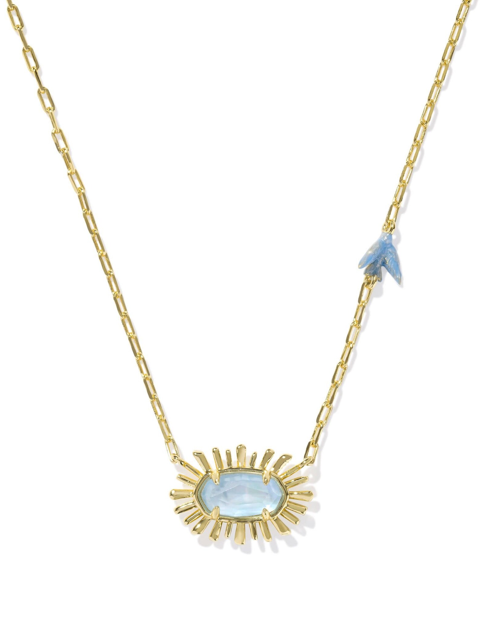 Elisa Gold Bird Short Pendant Necklace