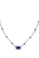 Mini Elisa Enamel Frame Short Pendant Necklace