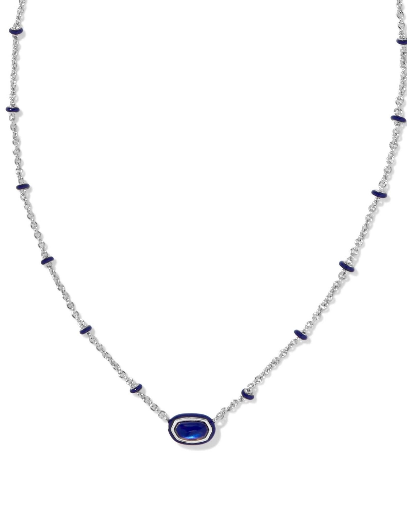 Mini Elisa Enamel Frame Short Pendant Necklace