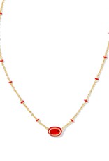 Mini Elisa Gold Enamel Frame Short Pendant Necklace