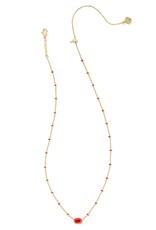 Mini Elisa Gold Enamel Frame Short Pendant Necklace