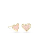 Ari Heart Gold Stud Earrings