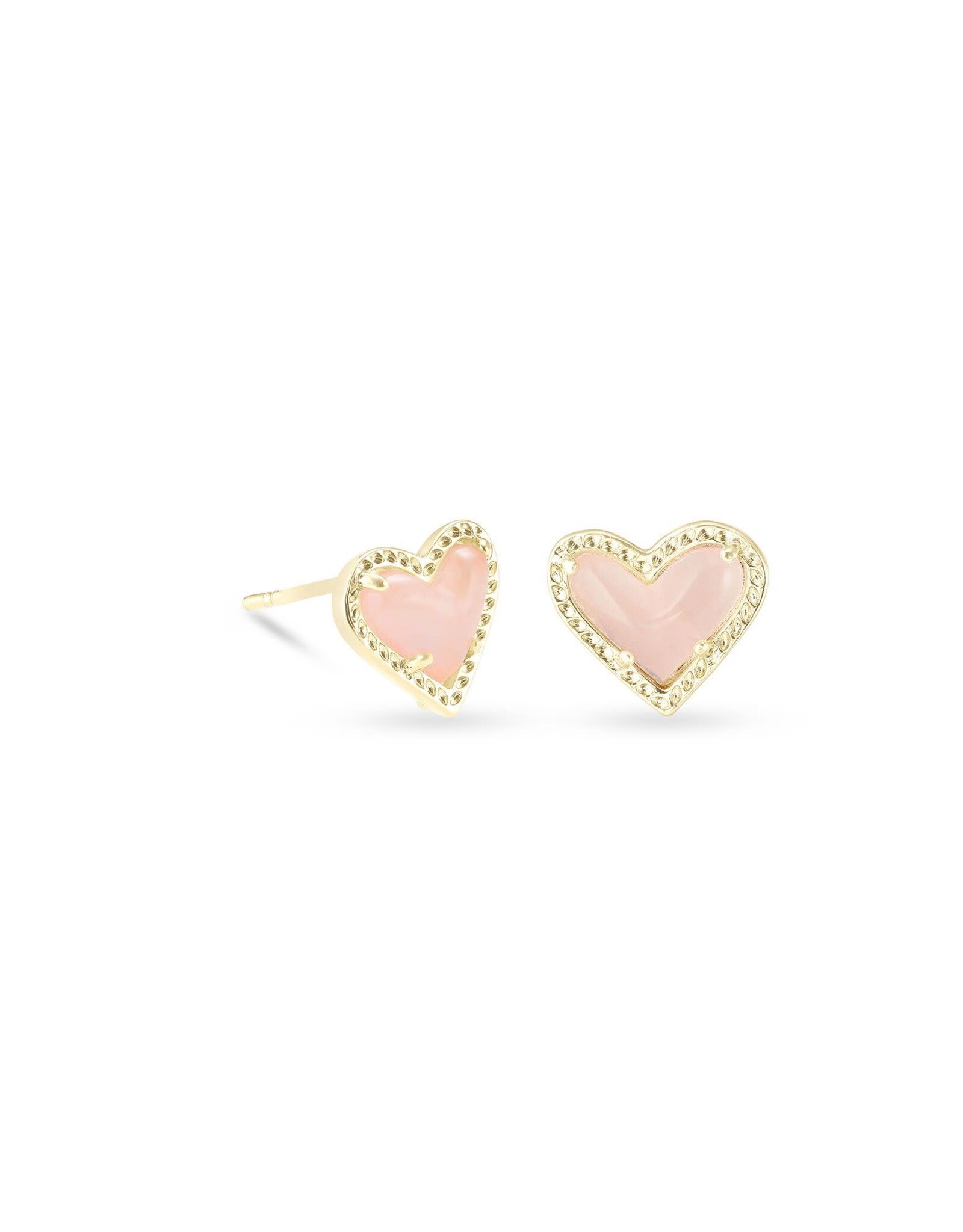 Ari Heart Gold Stud Earrings