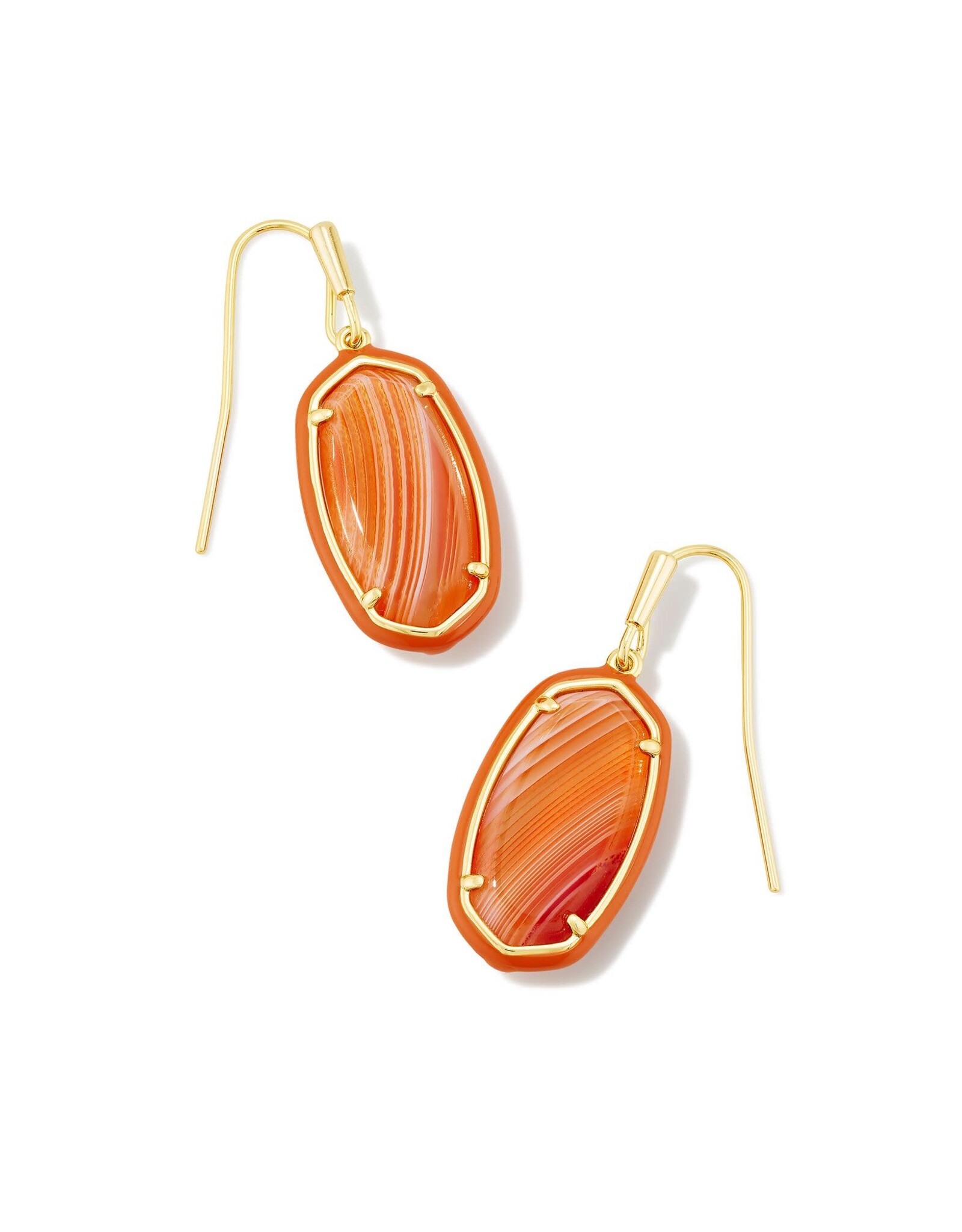 Dani Gold Enamel Frames Drop Earrings