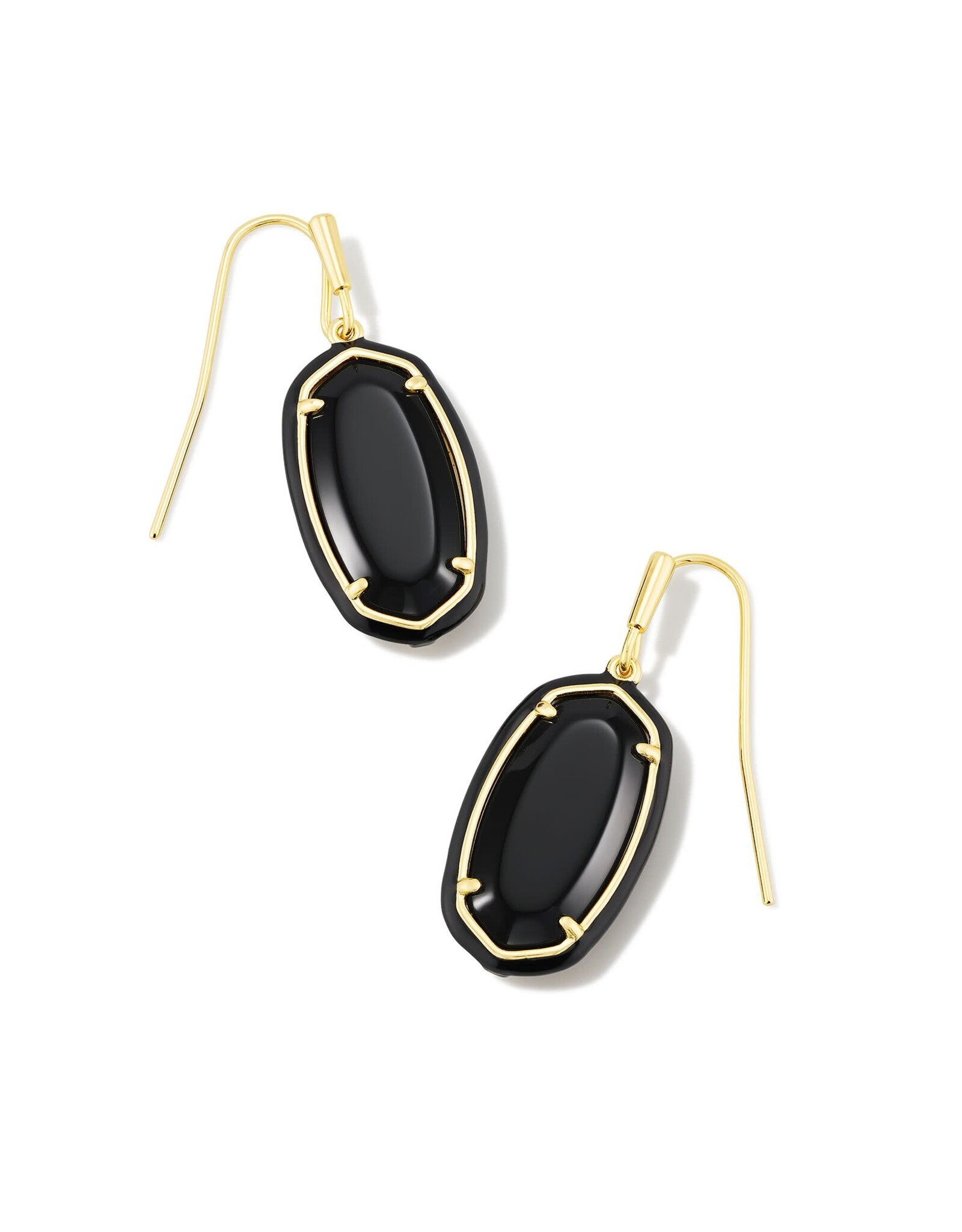 Dani Gold Enamel Frames Drop Earrings