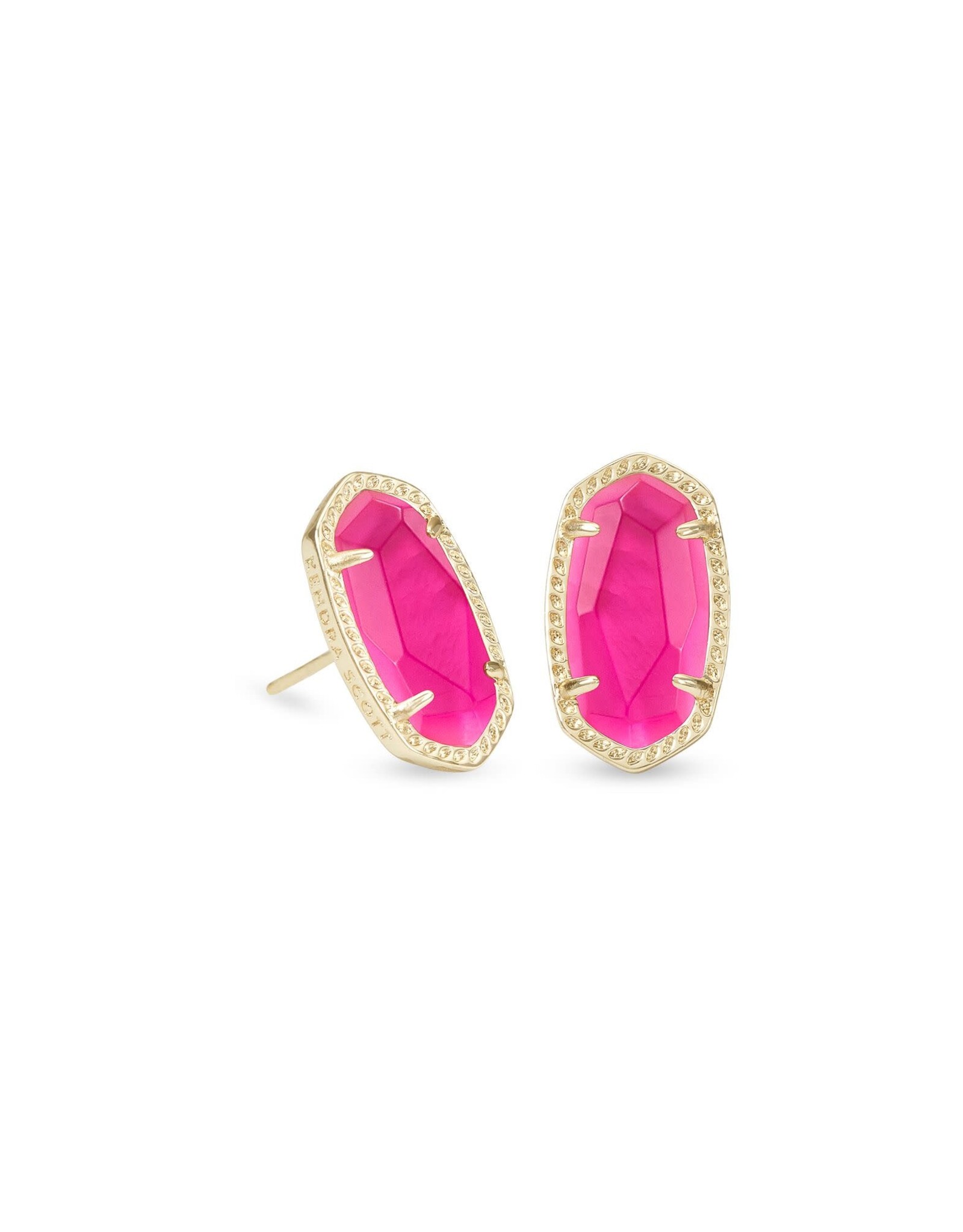 Ellie Stud Earrings Gold Azalea Illusion