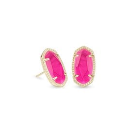 Ellie Stud Earrings Gold Azalea Illusion