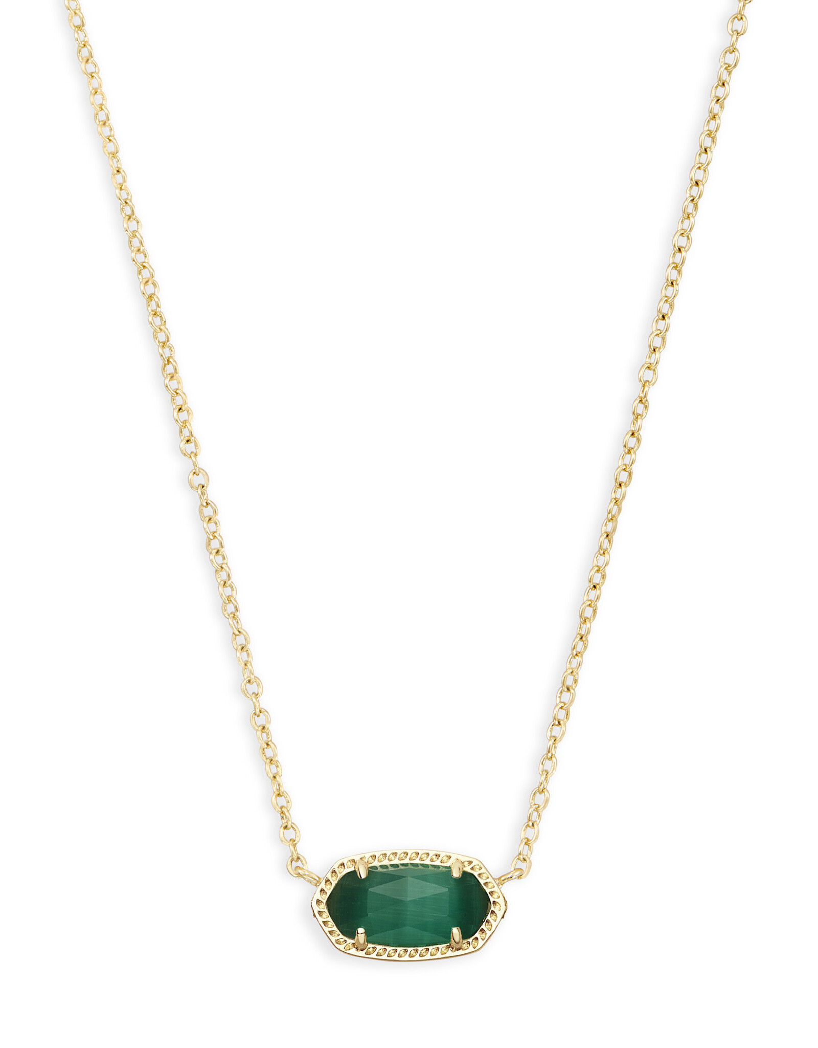 Necklace Elisa Gold Emerald Cats Eye