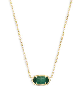 Necklace Elisa Gold Emerald Cats Eye
