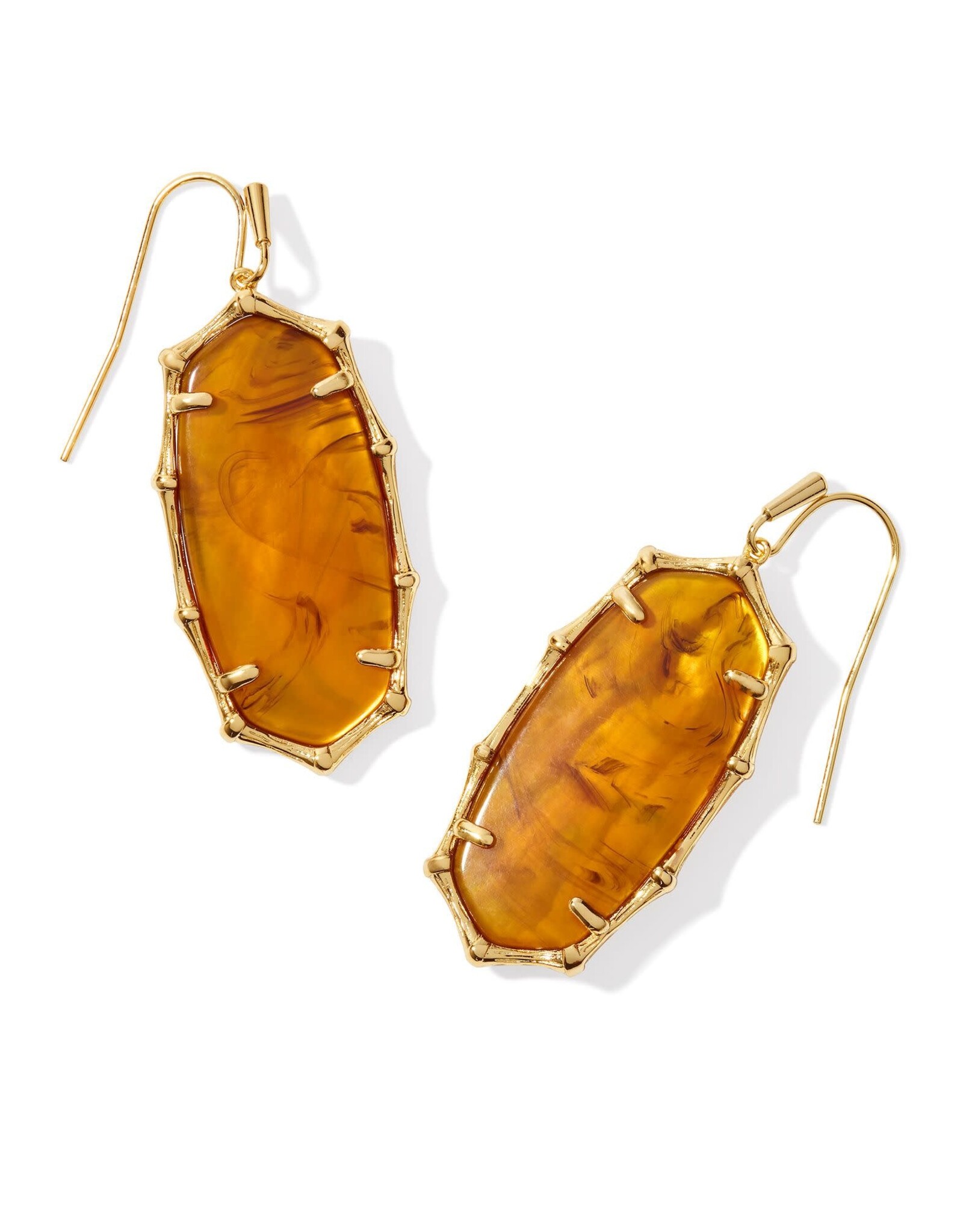 Elle Bamboo Frame Drop Earrings