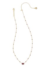 Mini Elisa Gold Enamel Frame Short Pendant Necklace