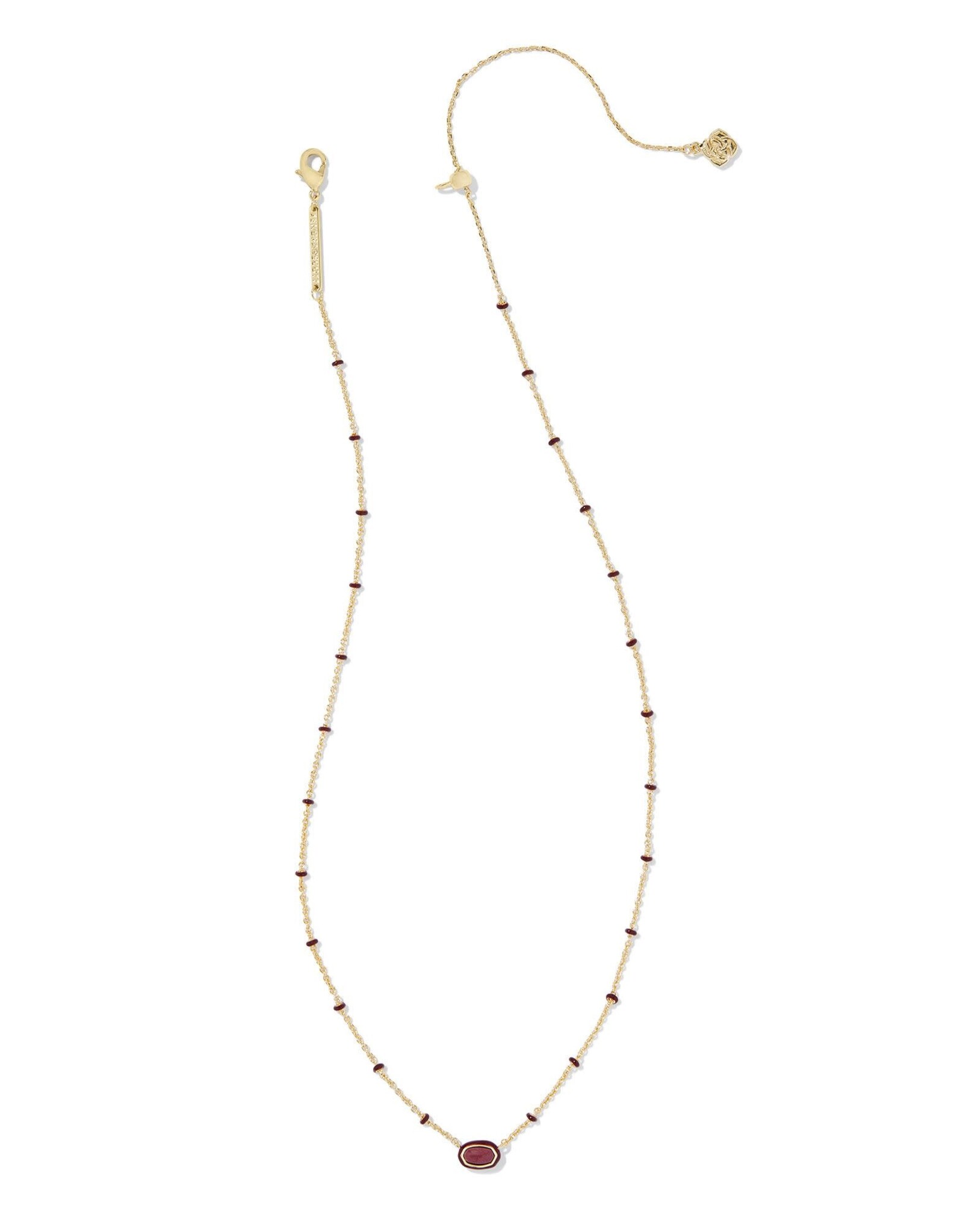 Mini Elisa Gold Enamel Frame Short Pendant Necklace