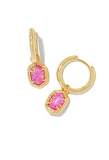 Daphne Gold Framed Huggie Earrings