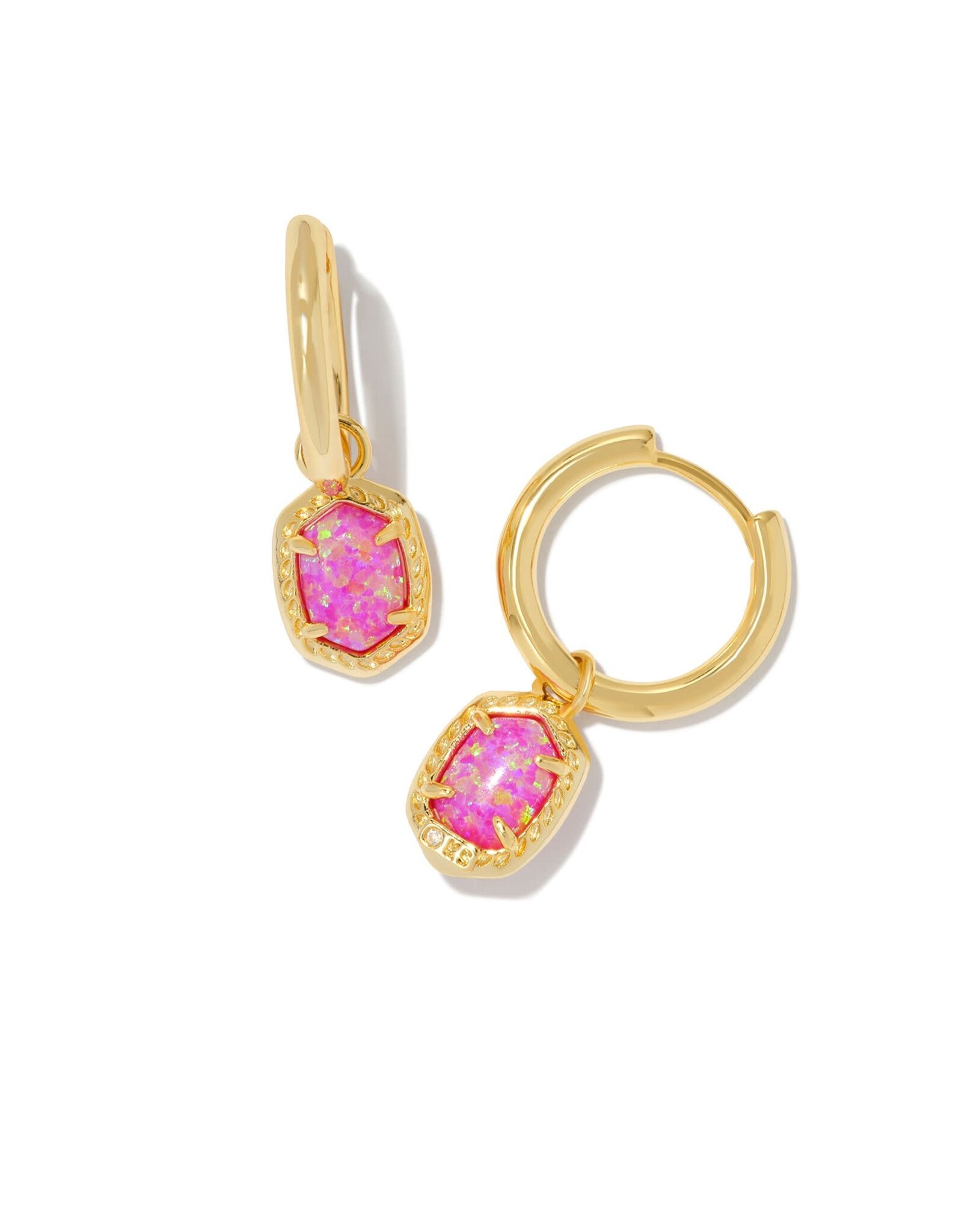 Daphne Gold Framed Huggie Earrings