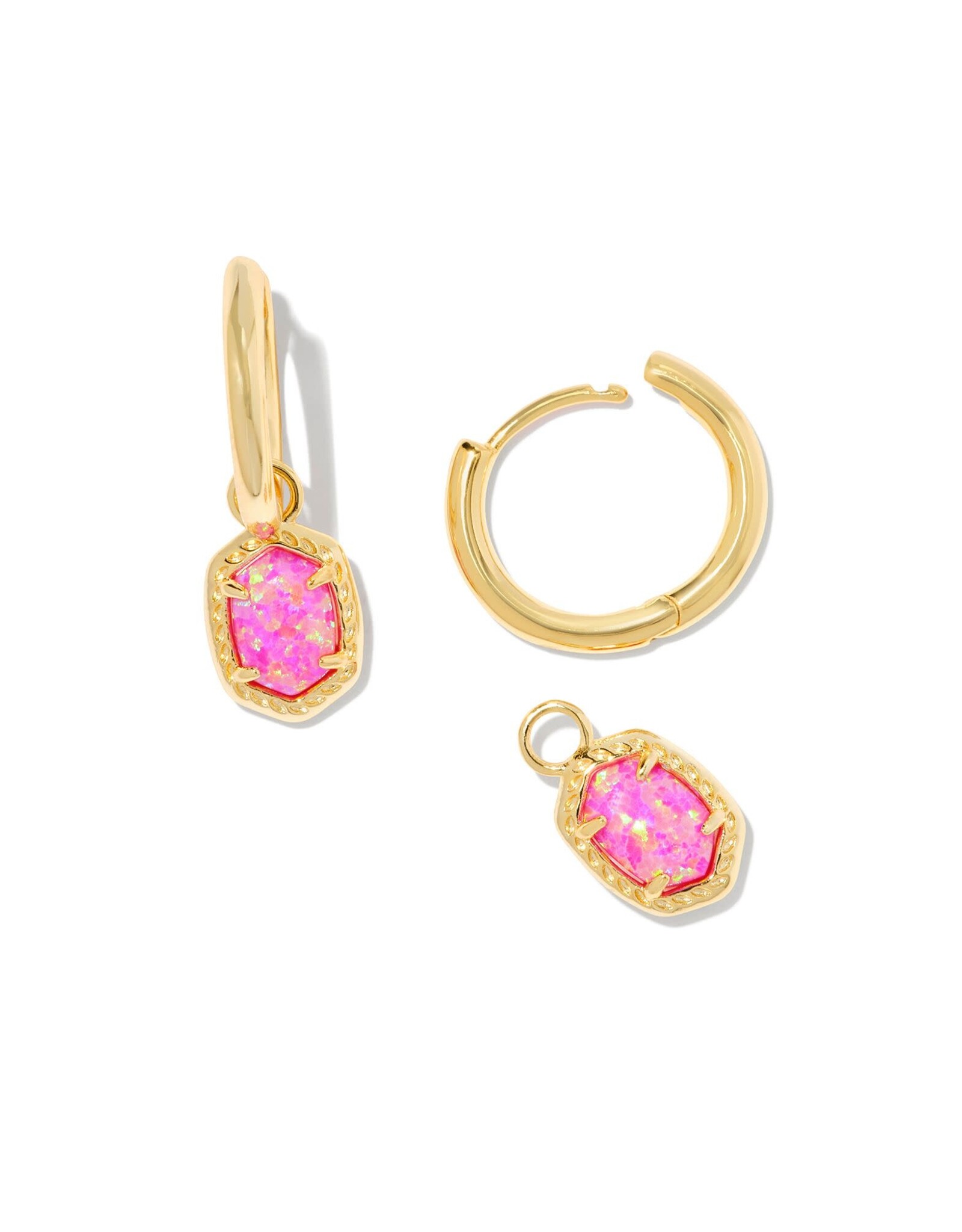 Daphne Gold Framed Huggie Earrings