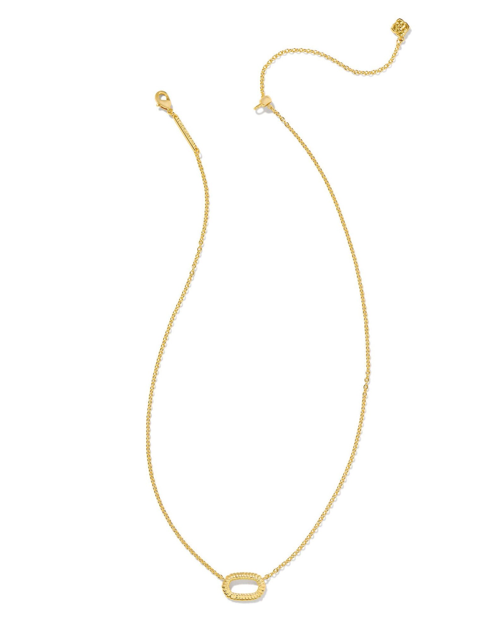 Elisa Ridge Open Frame Pendant Necklace