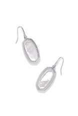 Dani Silver Ridge Frame Drop Earrings