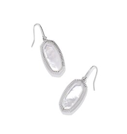Dani Silver Ridge Frame Drop Earrings